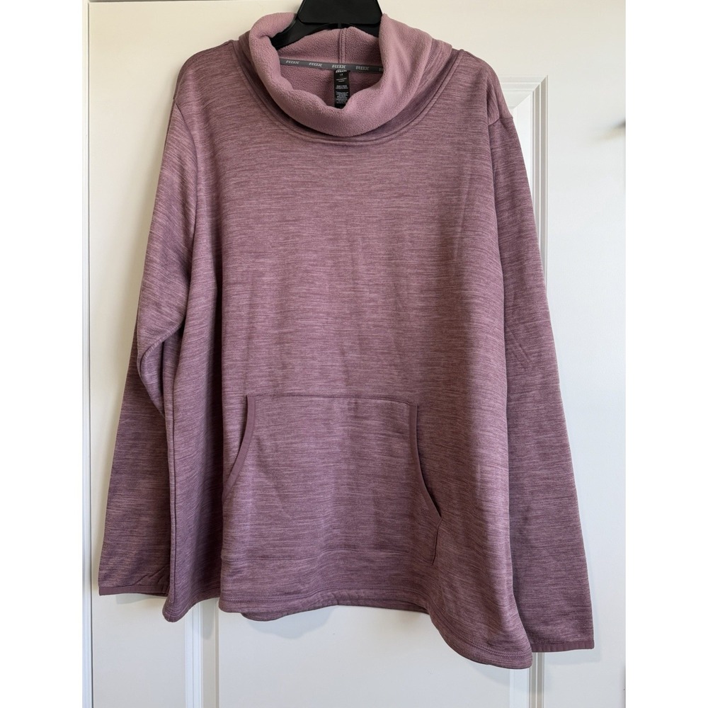 RBX Active Women's Purple Cowl Neck Pullover Sweatshirt Size 1X